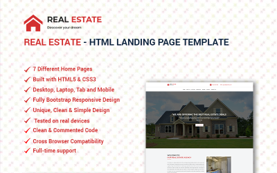 REAL ESTATE Landing Page Template