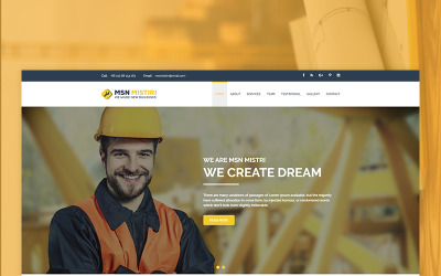 Responsywny szablon strony www Msn Mistiri - Construction #68903