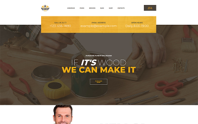 Responzivní Šablona webových stránek "IronAxe Carpentry and Woodwork" #68901