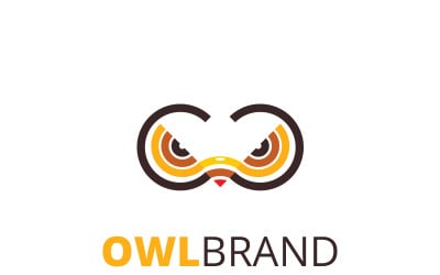Шаблон логотипа бренда сова