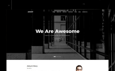 Adsunt - Tek Sayfa Portföy Açılış Sayfası Şablonu