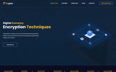 BCrypto — HTML-шаблон ICO, биткойнов и криптовалют