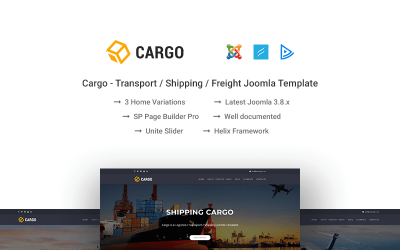 "Cargo - Transport / Shipping / Freight" Responsive Joomla Template №69018