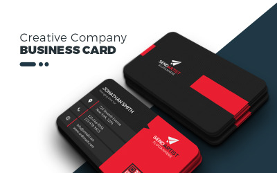 Cartão de visita da empresa criativa - - Modelo de identidade corporativa