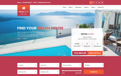Dream House - Emlak İşi PSD Şablonu