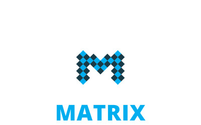 Plantilla de logotipo de carta de matriz