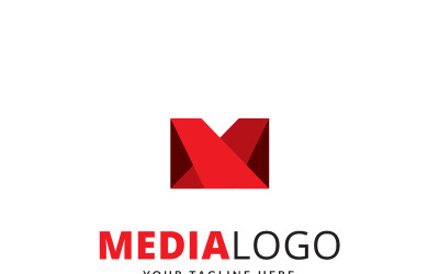 Plantilla de logotipo de carta de medios