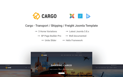 Responsywny szablon Joomla Cargo - Transport / Shipping / Freight #69018
