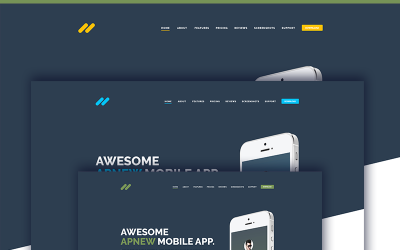 Responsywny szablon Landing Page Apnew - Multipurpose #69071