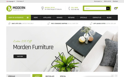Responsywny szablon OpenCart Modern Furniture Store #69063