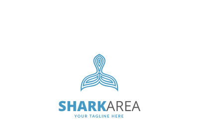 Sjabloon met logo voor haai gebied
