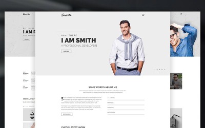 "Smarto - Creative Portfolio Website Template" - адаптивний Шаблон сайту №69070