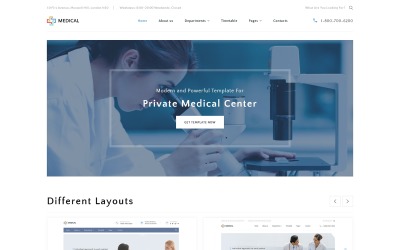 Tıp - Özel Tıp Merkezi Çok Sayfalı Web Sitesi Şablonu