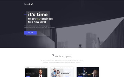 CaseCraft - elegantní šablona pro vícestrannou webovou stránku finanční společnosti