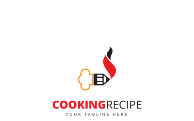 Modèle de logo de recette de cuisine