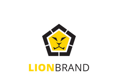 Modello di logo del marchio del leone