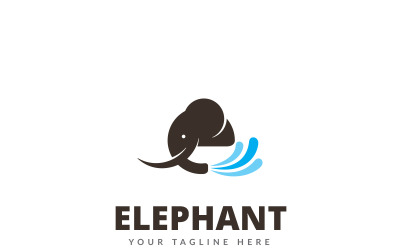 Plantilla de logotipo de aplicación de elefante
