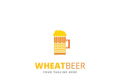 Plantilla de logotipo de cerveza de trigo