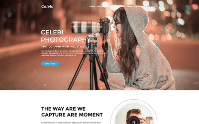 Celebi - Professional Photography Website PSD Template PSD sablon 69266