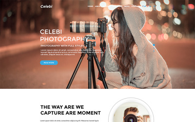 Celebi - PSD-sjabloon voor professionele fotografiewebsite
