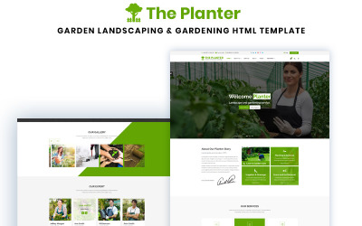 Het sjabloon voor de website van de planter
