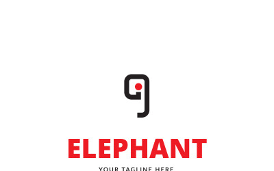 Kreatív elefánt embléma sablon