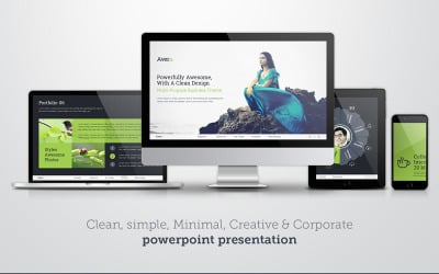 Modèle PowerPoint propre, simple, minimal, créatif et d&amp;#39;entreprise