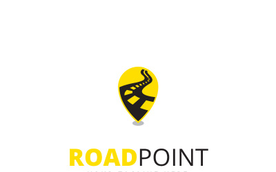 Шаблон логотипа точки дороги