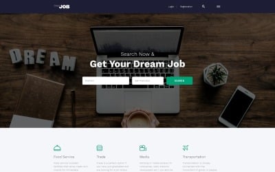 Dream Job - Шаблон веб-сайту на багатосторінковому порталі вакансій