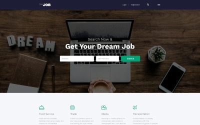 Drömjobb - Jobbportal HTML5-webbplatsmall för flera sidor