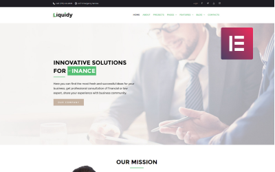 Liquidy-投资公司WordPress Elementor主题