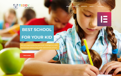 Modello WordPress Responsive #69305 "Teddy Academy - Primary School Elementor"