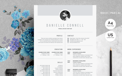 Danielle Connell_Creative Шаблон резюме