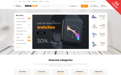 "Intromall - Mega Store WooCommerce Theme" thème WooCommerce adaptatif #69447