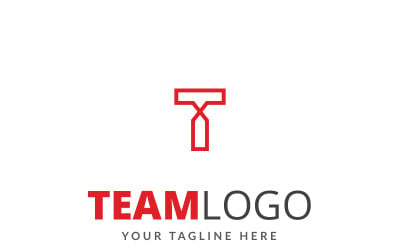 Modèle de logo de lettre de l&amp;#39;équipe T