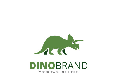Modèle de logo de marque Dino