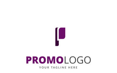 Modello di logo della lettera P promozionale