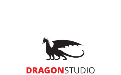 Plantilla de logotipo de Dragon Studio