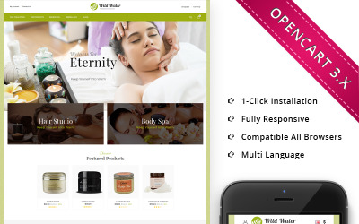 Responzivní OpenCart šablona "Wildwater Spa - Responsive" #69478