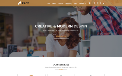 Reszponzív PROT - Creative Agency PSD sablon 69410