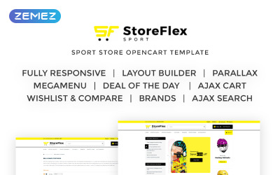 Storeflex - шаблон магазину OpenCart для спортивного магазину