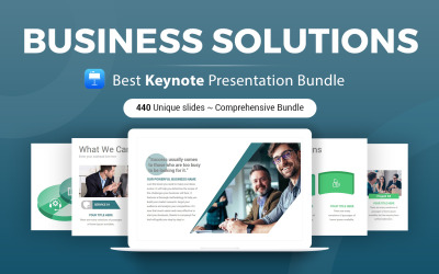 Бизнес-решения - 2 в 1 - шаблон Keynote