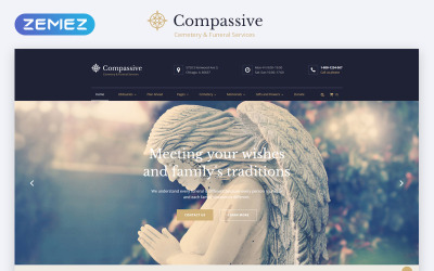 Compassive - Cemetery &amp;amp; Funeral Services HTML5 webbplatsmall