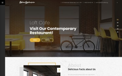 "Lunar Cafe - Cafe & Restaurant Elementor" Responsive WordPress thema №69548