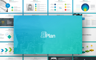 План - бизнес-план и шаблон инфографики PowerPoint