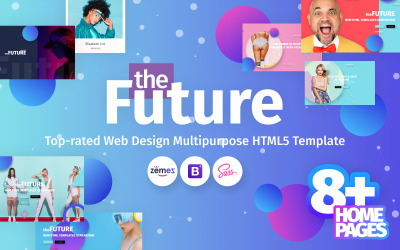 Responzivní Šablona webových stránek "theFuture - Web Design Agency Multipurpose Website Template" #69536