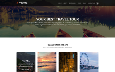 REIZEN - Tours en reizen PSD-sjabloon
