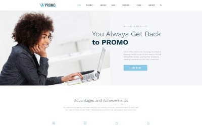 Website Vorlage namens "Promo - Advertising Agency Multipage HTML5" #69547