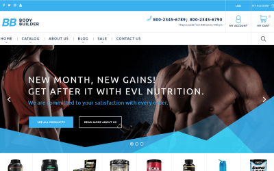 Body Builder - Sport Nutrition Shopify téma