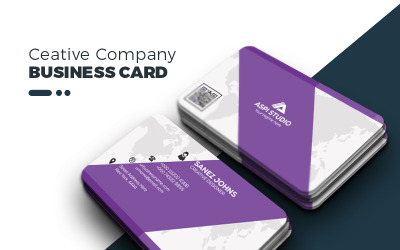 Cartão de visita da empresa criativa - modelo de identidade corporativa